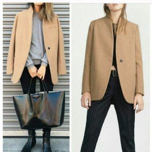 Zara Camel Blazer Coat